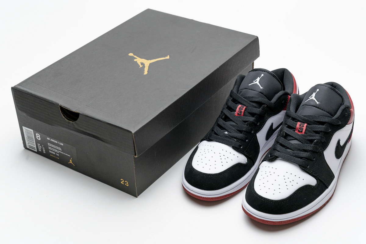 Jordan 1 Low Black Toe 553558-116