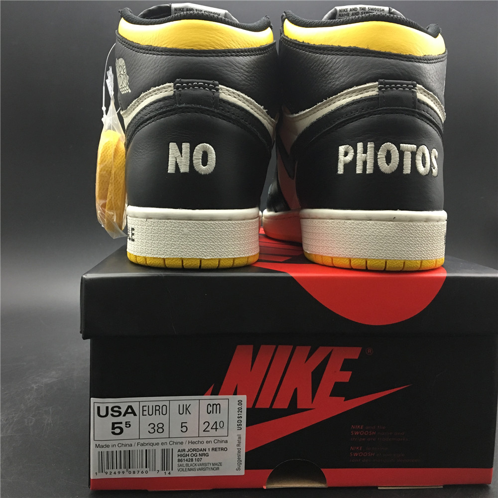 Jordan 1 Retro High Not for Resale Varsity Maize 861428-107