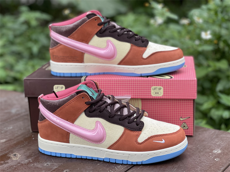 Nike Dunk Mid Social Status Free Lunch Chocolate Milk DJ1173-700