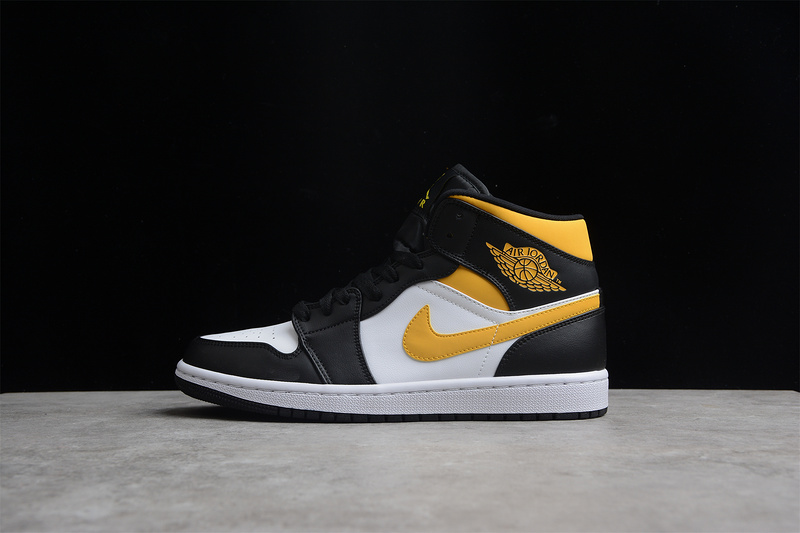 Jordan 1 Mid White Pollen Black 554724-177