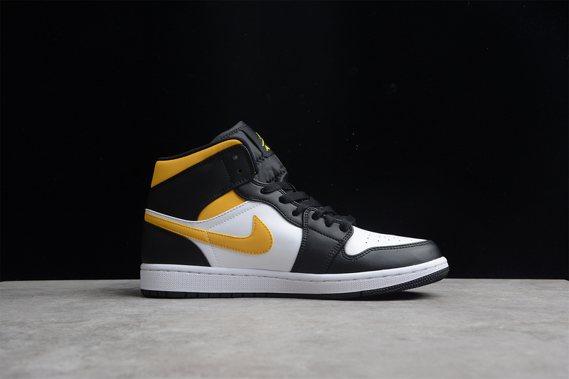Jordan 1 Mid White Pollen Black 554724-177