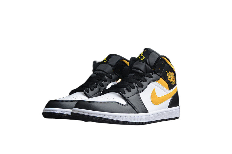 Jordan 1 Mid White Pollen Black 554724-177