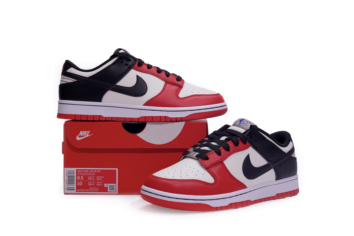 Nike Dunk Low EMB NBA 75th Anniversary Chicago DD3363-100