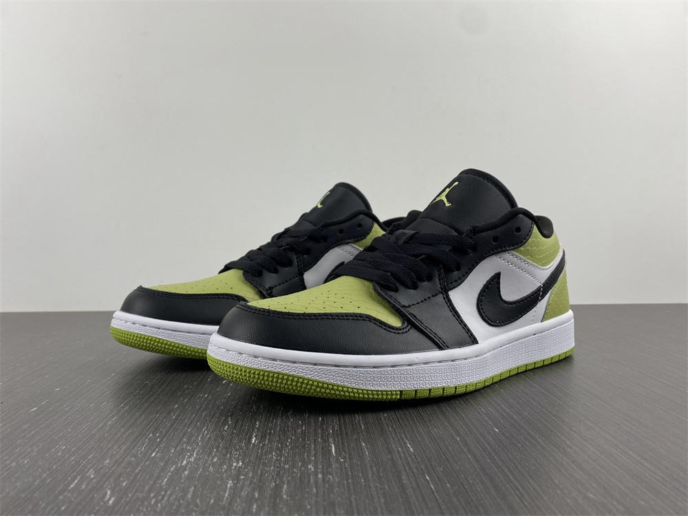 Jordan 1 Low Snakeskin Vivid Green DX4446-301