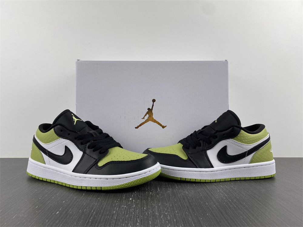 Jordan 1 Low Snakeskin Vivid Green DX4446-301