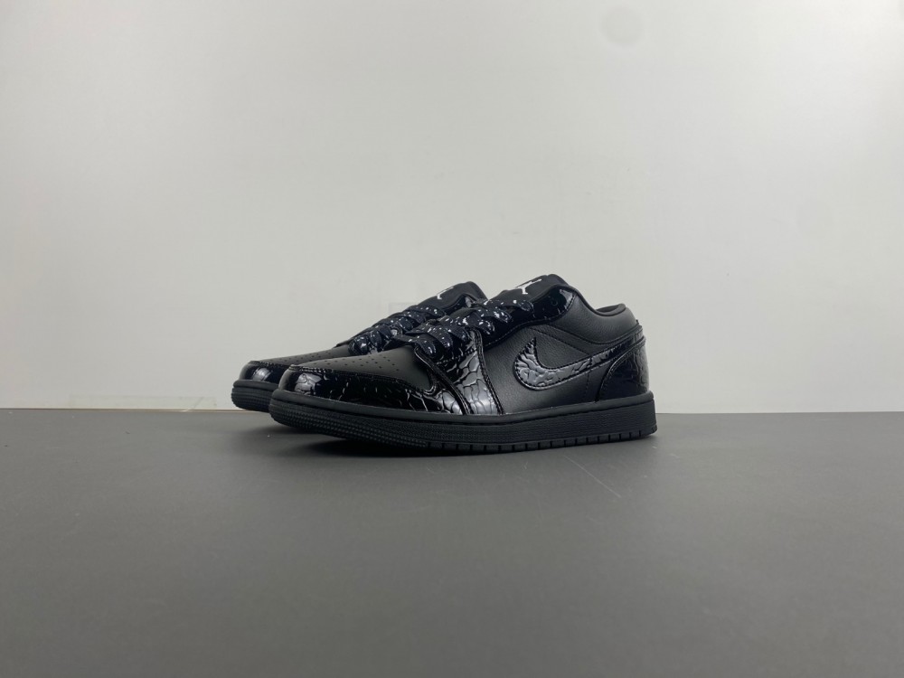 Jordan 1 Low SE Patent Elephant Black HJ7743-010