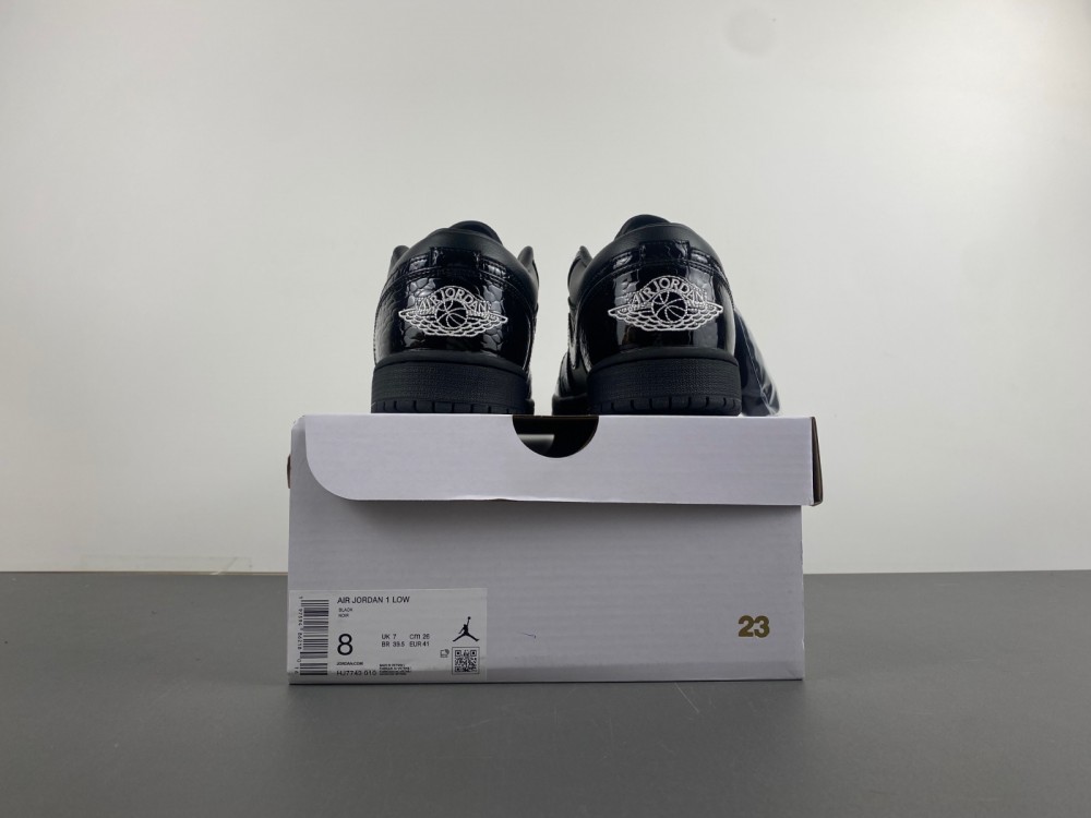 Jordan 1 Low SE Patent Elephant Black HJ7743-010